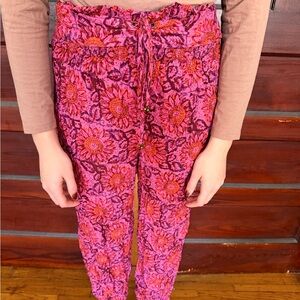Free People Pink Floral Pants